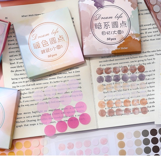 (Video) Hộp sticker Dot Tròn Dream Life