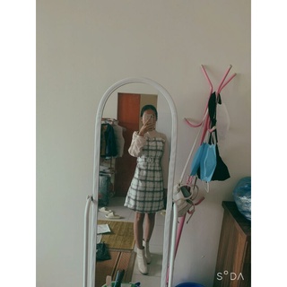 Váy dạ kẻ phối tay siêu xinh