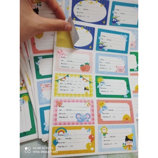 10 nhãn vở decan hoạ tiết bóc dán luôn