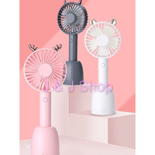 Quạt cầm tay mini có đế sạc không dây và xoay 90 độ cao cấp pin 2000mah