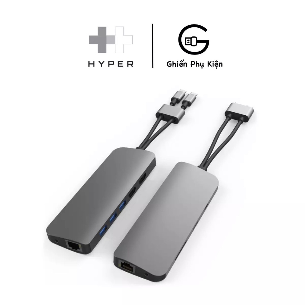 Cổng Chuyển HyperDrive Viber 10-IN-2 4K60Hz USB-C HUB For MACBOOK/IPADPRO/LAPTOP/SMARTPHONE - HD392