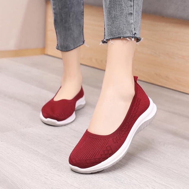 Giày slip on lưới