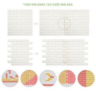 Miếng Dán Tường 3D Xốp Dán Tường Giả Gạch