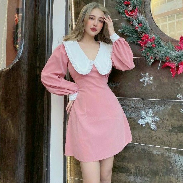 Đầm tiểu thư tay phồng