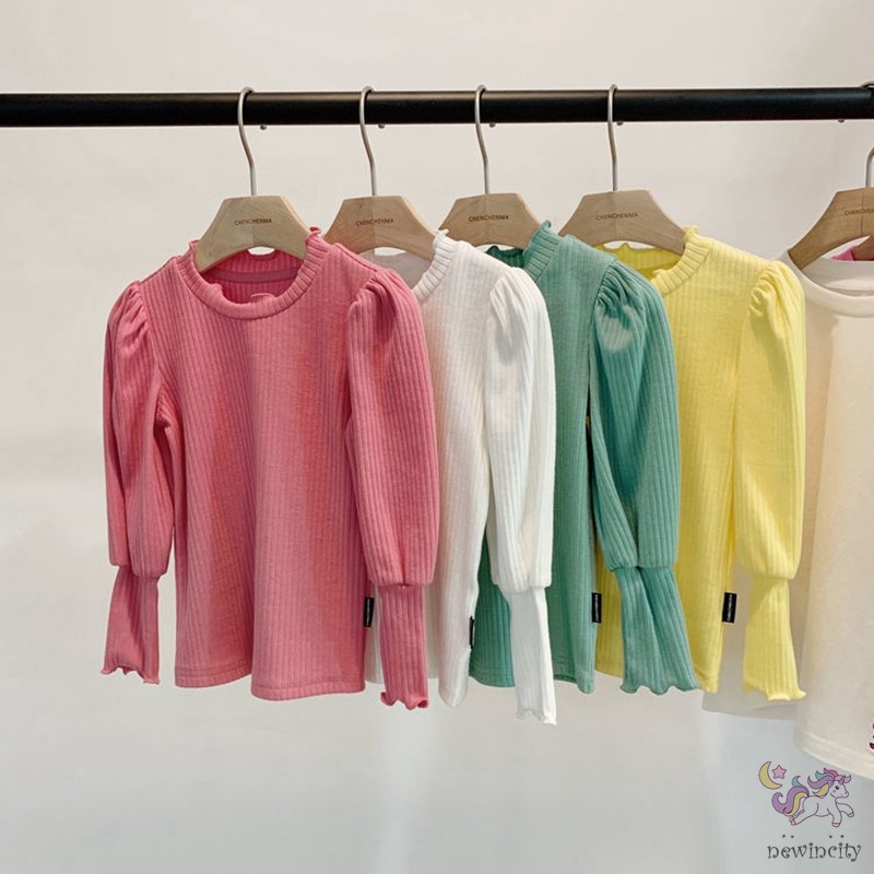 Áo cotton dài tay thời trang Hàn Quốc cho bé gái