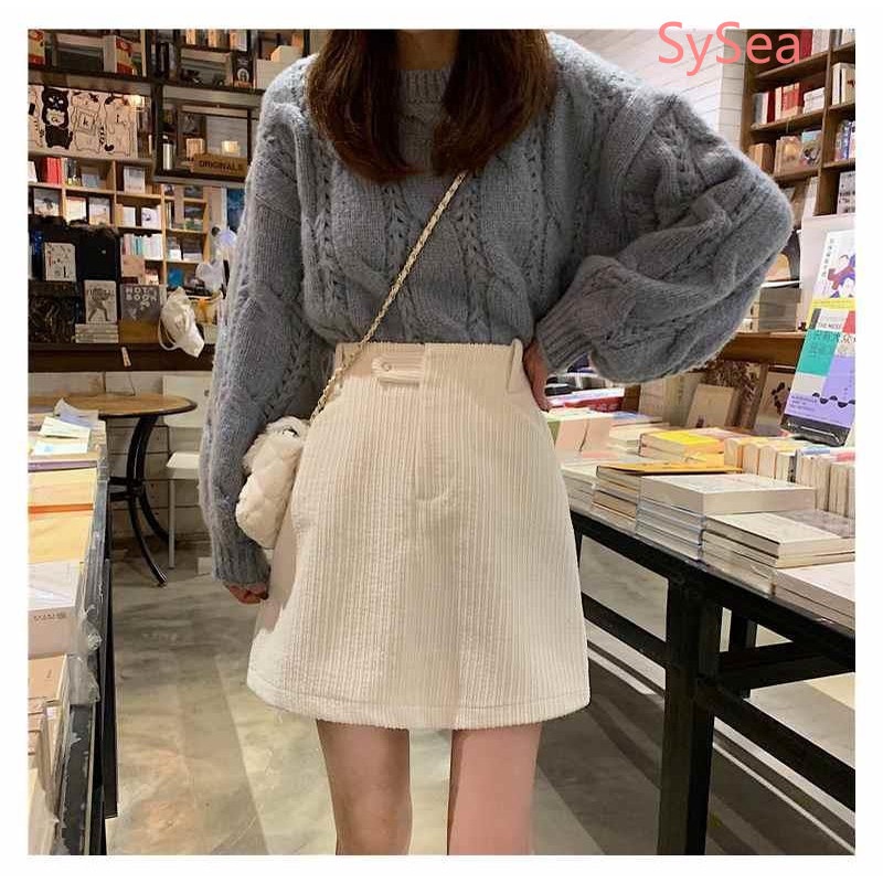 Chân Váy Nhung Kẻ Màu Sắc Thời Trang Mùa Thu Hàn Quốc Dành Cho Nữ