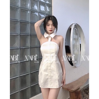 Đầm cổ sơ mi body Canary