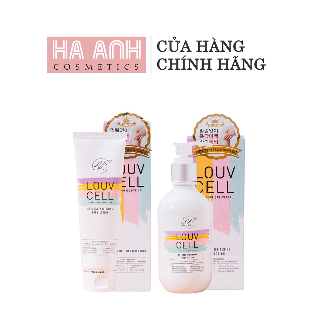 SỮA DƯỠNG THỂ TRẮNG DA LOUVCELL CRYSTAL WHITENING BODY LOTION