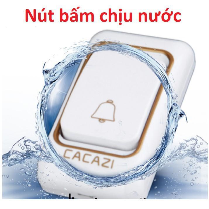 Chuông cửa không dây Cacazi-K01 và K02 chống nước 36 kiều chuông khoảng cách 300m cao cấp