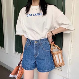 Quần short cạp cao vải dày dặn cá tính