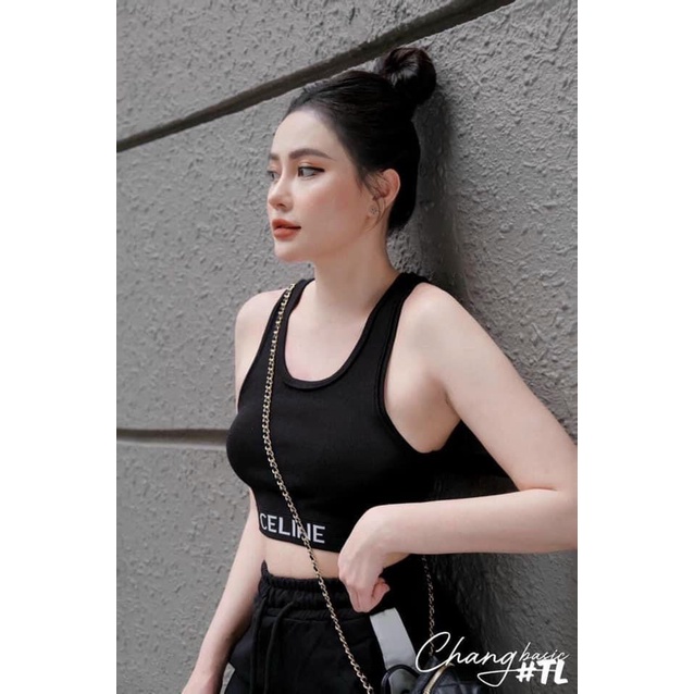 Áo Thun Nữ 3 Lỗ Gấu Bo - Dáng Croptop Ngắn - Hàng Quảng Châu