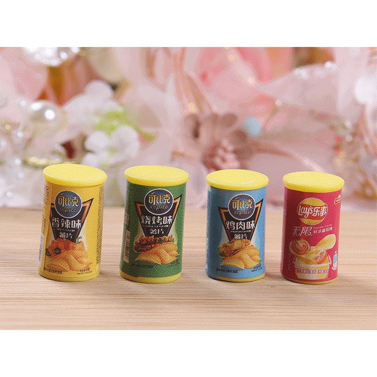 Mô hình hộp snack tròn phụ kiện trang trí nhà búp bê [1 cái]
