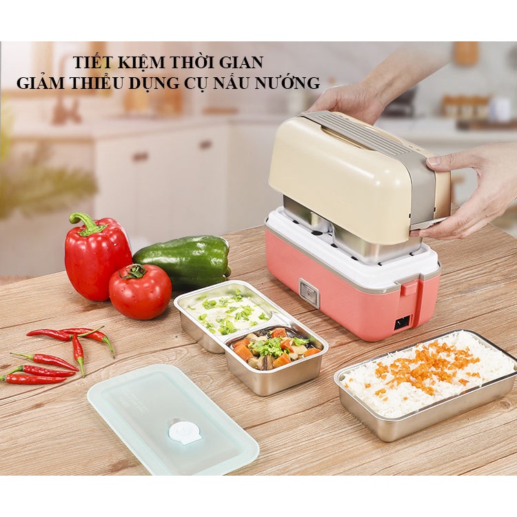 Hộp cơm cắm điện, Hộp cơm văn phòng, Hộp cơm giữ nhiệt, nấu và hâm nóng thức ăn