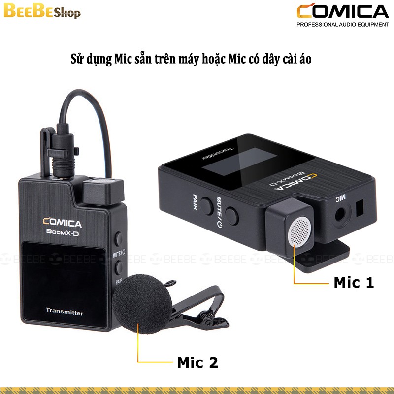 COMICA BoomX D - Micro Không Dây Chuyên Nghiệp Cho Máy Ảnh Và Điện Thoại, Sóng 2.4G