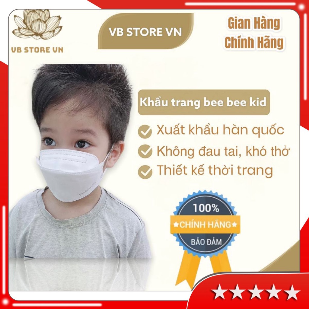 (Chính Hãng) Túi 10 Khẩu trang trẻ em KF94 xuất khẩu hàn quốc bee bee doctor