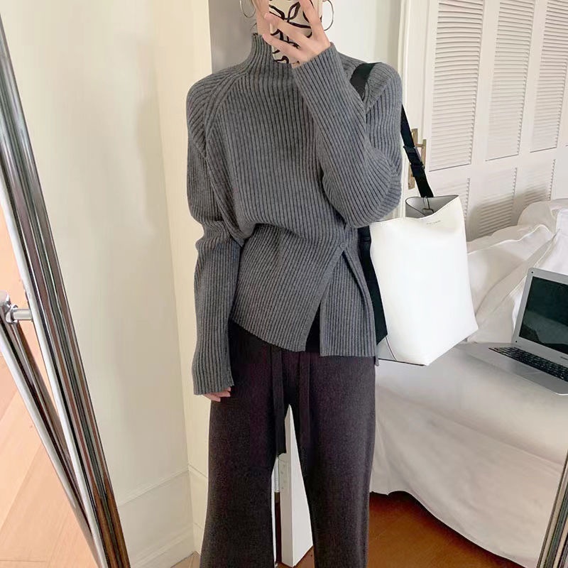 Áo Sweater Tay Dài Cổ Lọ Thời Trang Hàn Quốc Cho Nữ