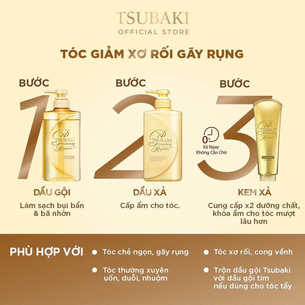 Dầu xả Phục hồi ngăn rụng tóc Premium Repair Tsubaki 490ml/chai