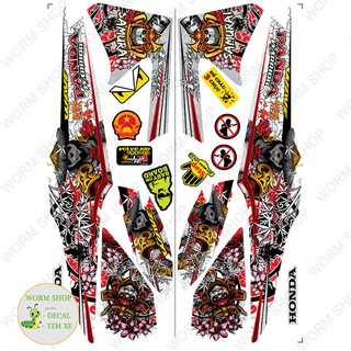 Tem rời WAVE ALPHA 100 & 50cc PANDA ( Đời 2006 - 2016 ) Nhiều lựa chọn màu sắc - Tem 3 lớp cao cấp