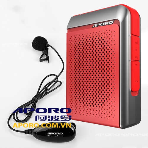 Máy trợ giảng Aporo T18 2.4G (Mic hạt gạo + 2.4GHz cài áo, Đỏ hoặc Đen) và Aporo T18 Bluetooth 5.0 U