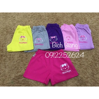 Quần đùi cotton Hello Kitty bé gái size 1-7