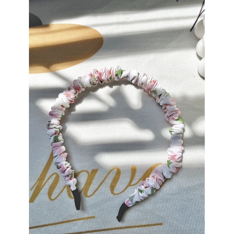 Scrunchies/ Kẹp tóc/ Buộc tóc Hoa thun hồng