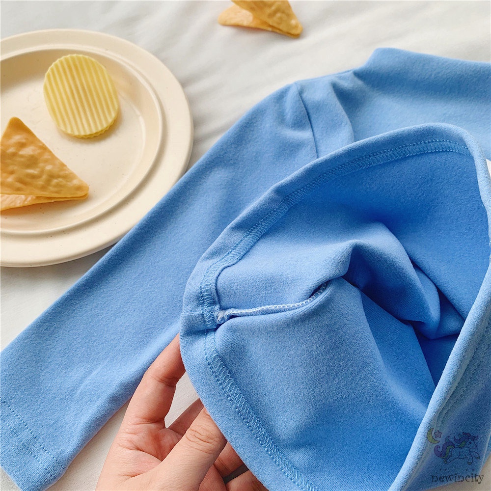 Áo thun bé gái tay dài in hình hoạt hình đơn giản dễ thương