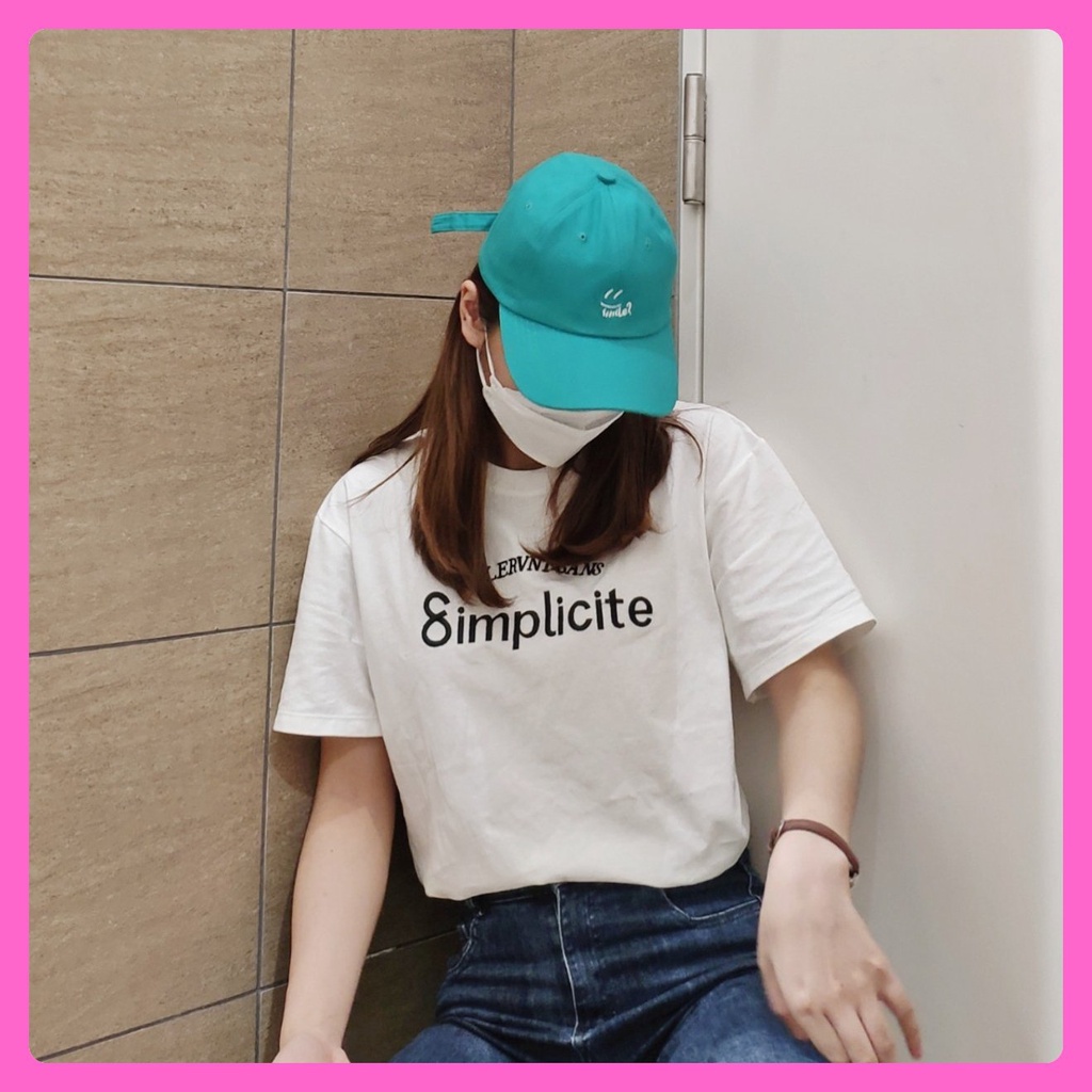 Áo thun tay lỡ freesize mẫu Simplicite basic phong cách streetwear đồ đôi nam nữ vải Quảng Châu 3158 đẹp