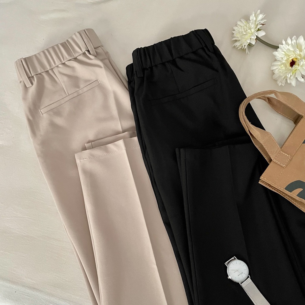 NOOBITA - Quần tây nam dáng rộng, nửa lưng chun _ form dài và 9 tấc _ 7319