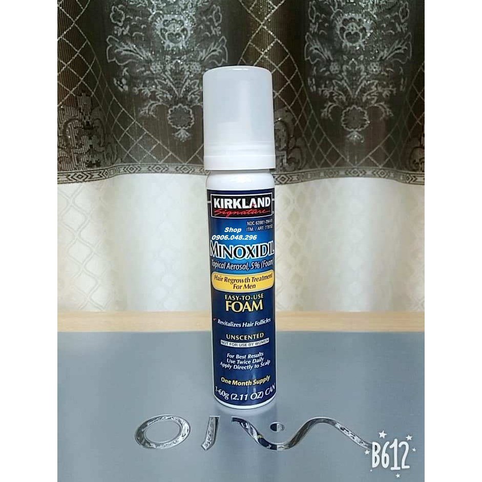 [ Date : Tốt nhất tại Mỹ ] Sản phẩm  mọc Tóc , mọc Râu  Minoxidil  Kirkland Dạng Bọt (Foam), BILL CHÍNH HÃNG COSTCO Mỹ .