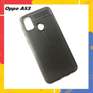  Ốp lưng Oppo A53 (2020) dẻo giả da Auto Focus chống bám vân tay