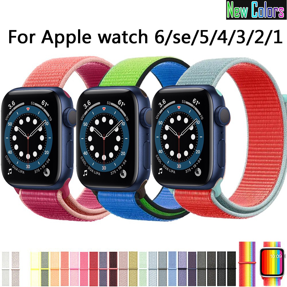 Nylon strap for Apple Watch 38mm 42mm 40mm 44mm Sport strap replacement for iwatch series 6 se 5 4 3 2 1