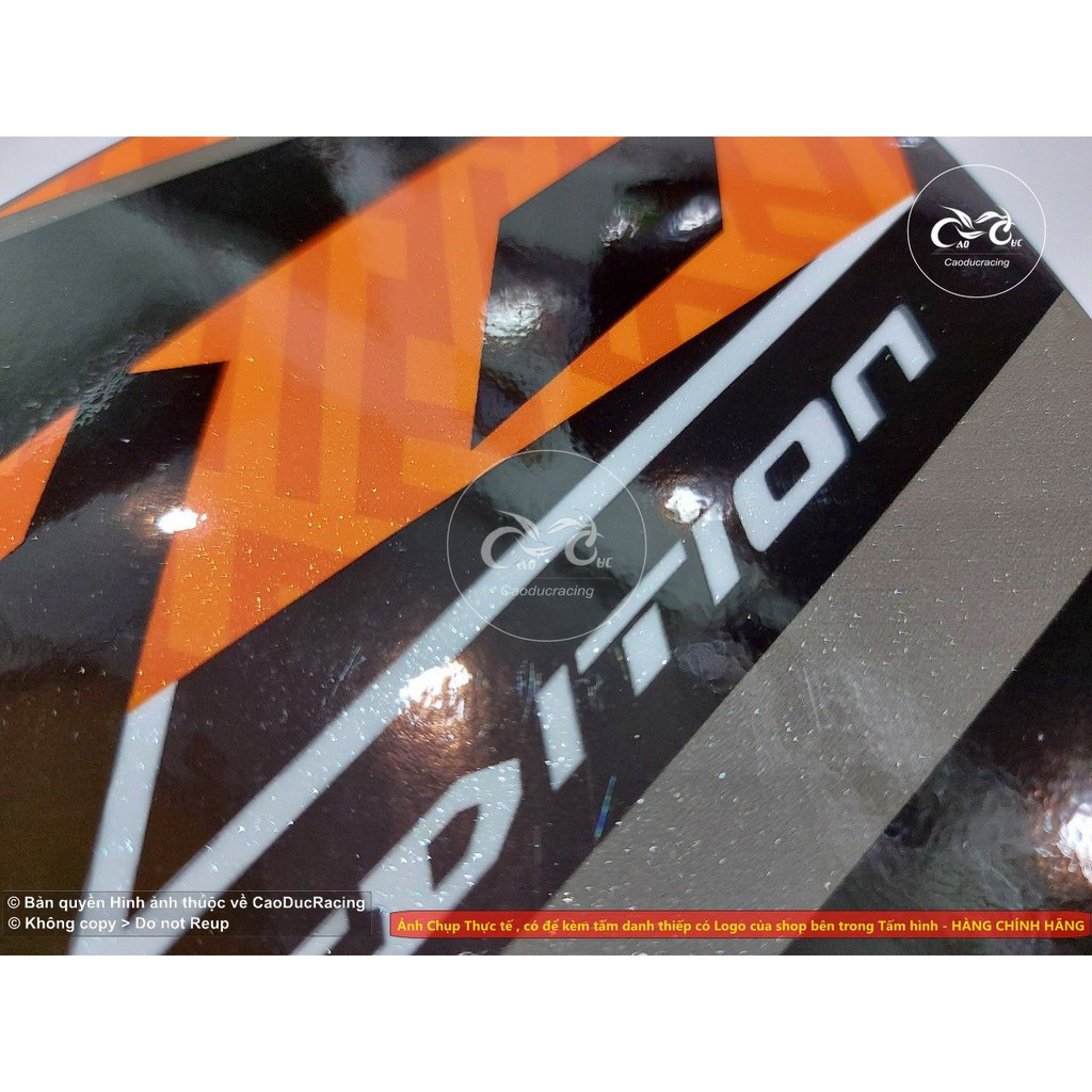 Tem Camay EX150 XÁM CAM (Tem rời chất tem zin có kim tuyến lấp lánh) bao bay màu trong 5 năm dành cho EXCITER 150