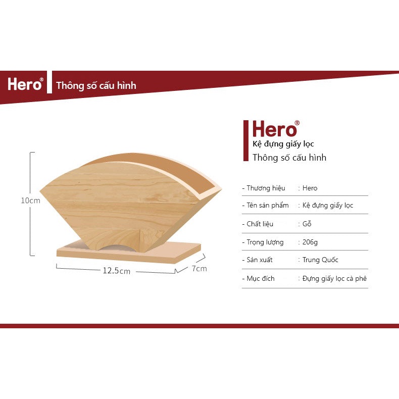 Đế giữ giấy lọc Hero