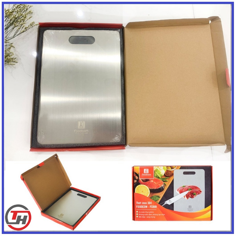 Thớt inox 304 kháng khuẩn cao cấp , chống ẩm mốc độc hại, vệ sinh dễ dàng, cường lực không mùn gỗ, an toàn