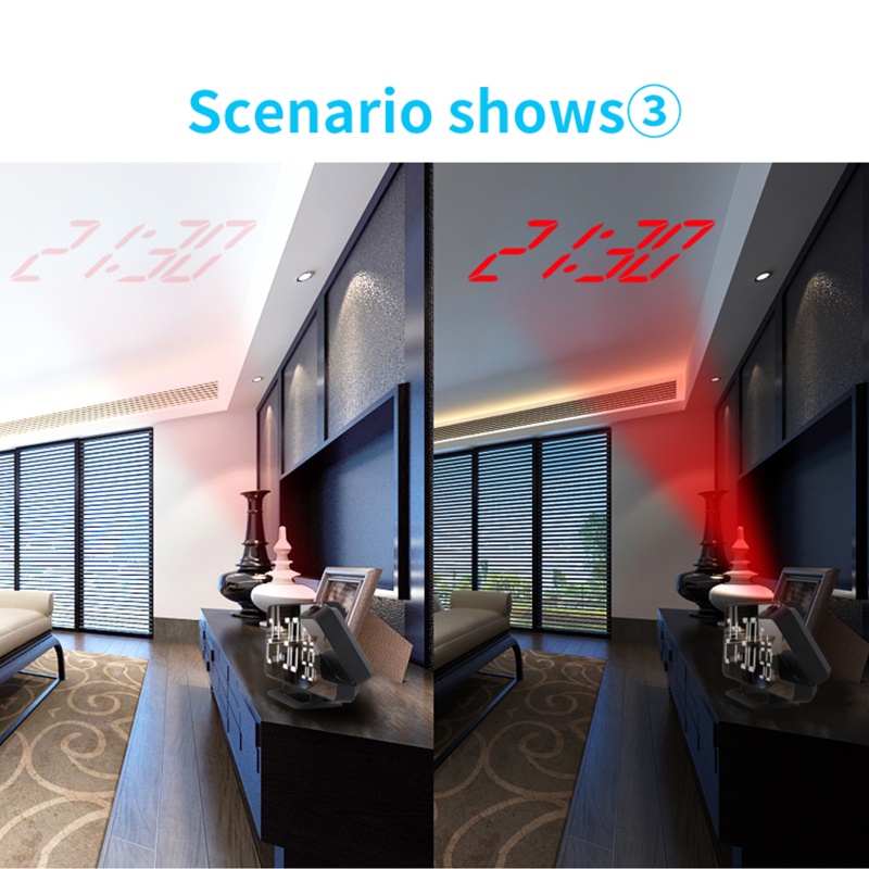 Đồng Hồ Báo Thức Có Đèn LED Hiển Thị Nhiệt Độ Và Đài FM