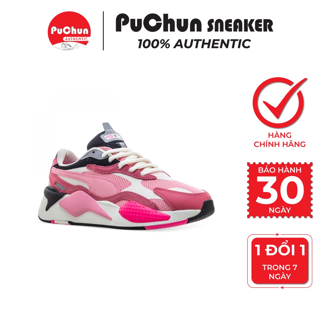 Giày thể thao nữ Puma RS-X3 Puzzle White Pink - 37157006 - Hàng Chính Hãng