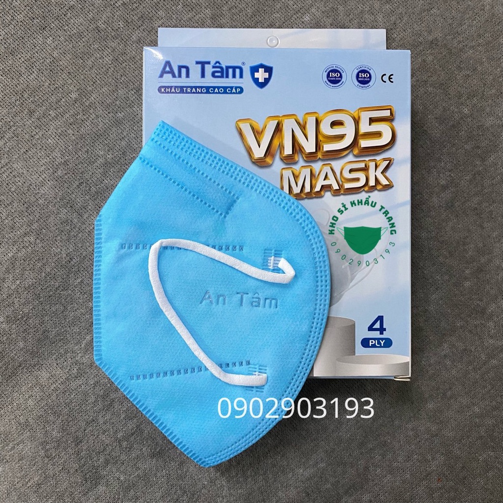 Khẩu trang N95 An Tâm 4 lớp kháng khuẩn hộp 10 cái