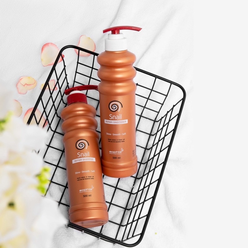 Dầu gội,xả phục hồi tóc Snail Repair Sophia Professional 500ml