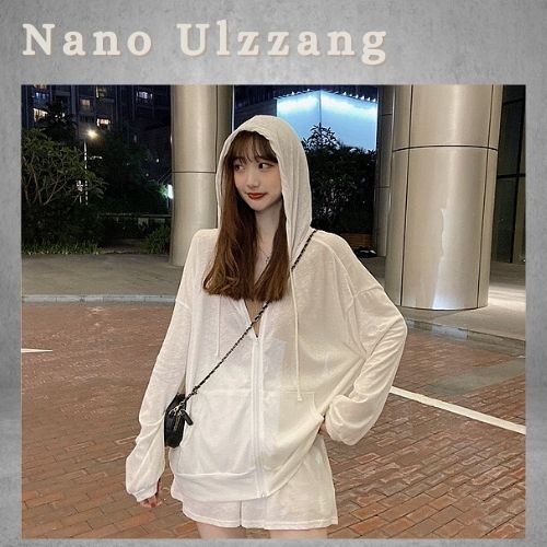 Set đồ áo khoác trơn có mũ phối quần short lưng chun / Sét bộ nữ thiết kế form rộng style Ulzzang_nanoulzzang