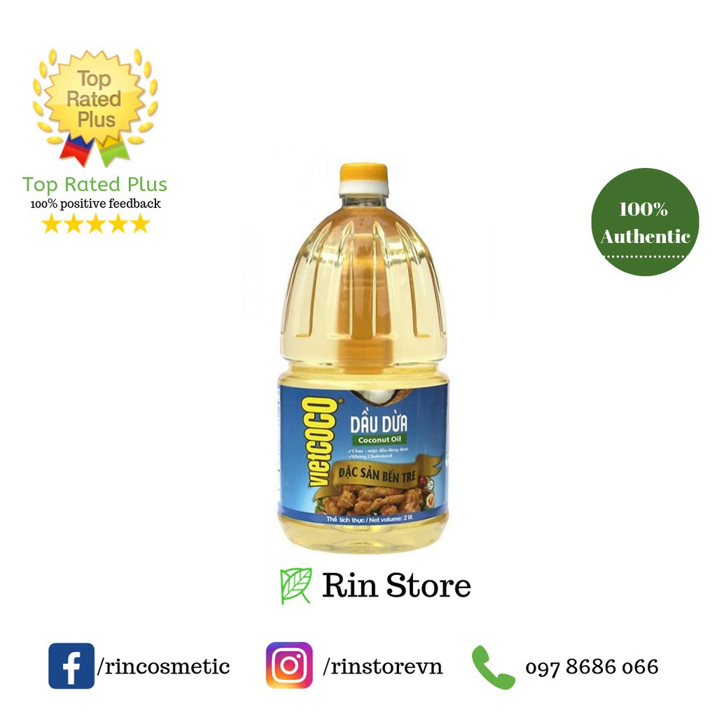 Sỉ 5 chai - Dầu dừa tinh luyện (cooking oil) Vietcoco 1000ml