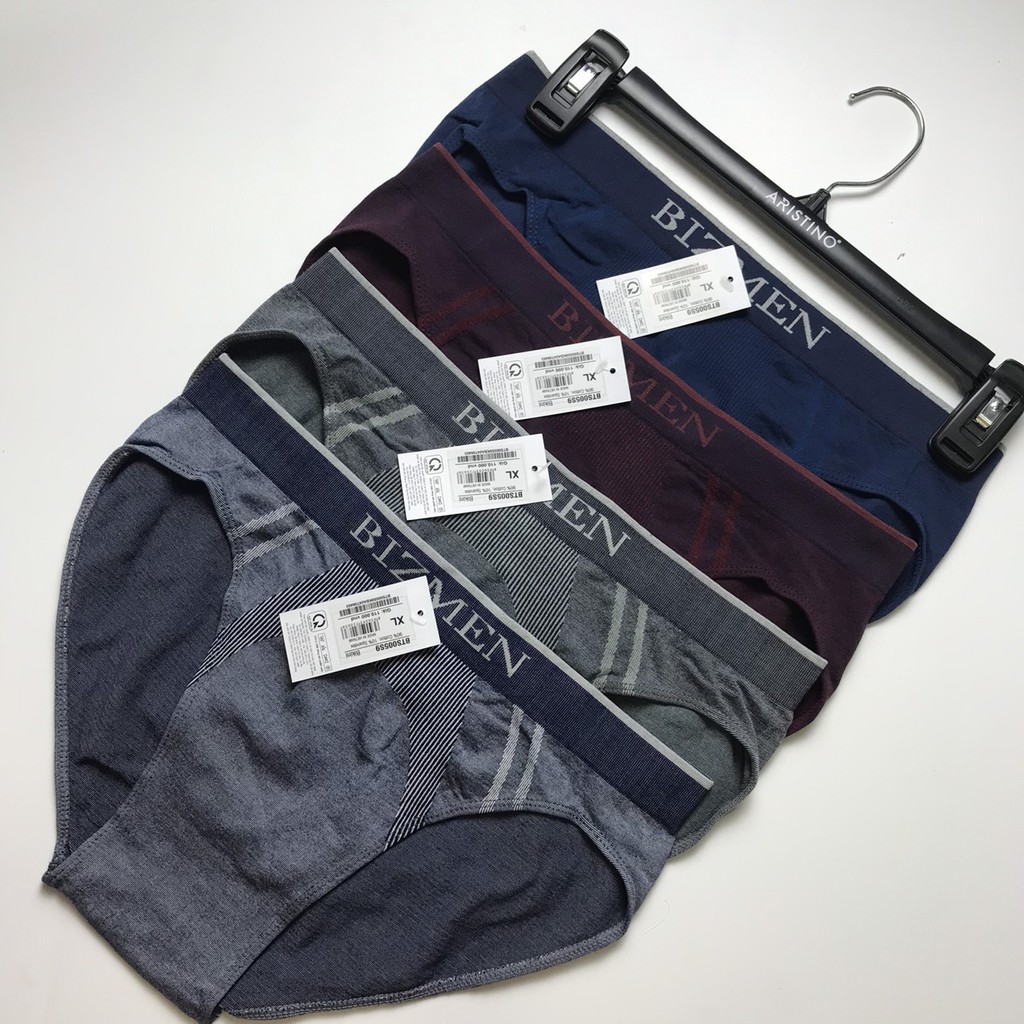 Set 4 quần lót nam BIZMEN tam giác cotton dệt kim siêu co giãn mềm mát siêu bền BTS005S9