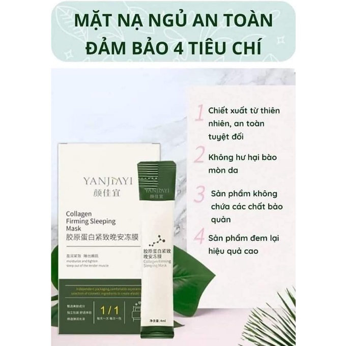 Hộp 20 gói mặt nạ ngủ thạch collagen nâng cơ nội địa trung