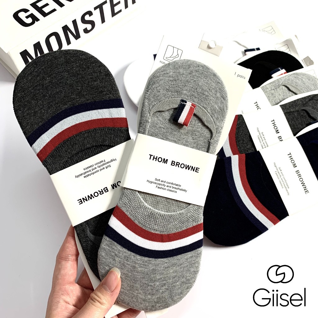 Tất hài - tất lười nam nữ chất liệu cotton co giãn - gót có silicon chống trượt - 5 màu thời trang