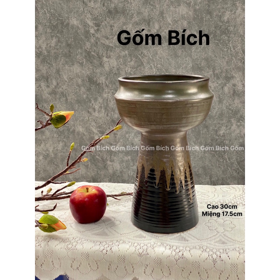 Bình Hoa Lọ Hoa Gốm Nhiều Mẫu Men Mộc Đồng Gốm Sứ Bát Tràng - Gốm Bích