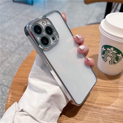 Ốp Điện Thoại Silicon Trong Suốt Khung Vuông Sang Trọng Cho compatible for Iphone15 Pro Max 14  13 Pro Max 12 Pro Max 11 Pro Max Mini X XR Xs Max 7 8 Plus Se 2020