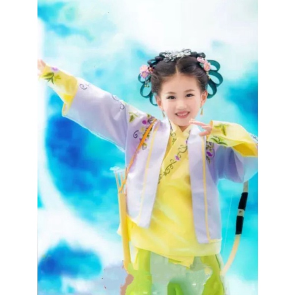 Combo 2 kẹp tóc búi nơ cổ trang cho bé