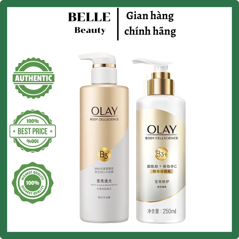 Olay B3 - Olay B3 Sữa Tắm/Dưỡng Thể 500ml - Olay B3 Dưỡng Trắng Mờ Thâm Vitamin C