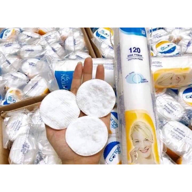 bông tẩy trang💖FREESHIP💖bông tẩy trang cotton 120 miếng HALIN992 | BigBuy360 - bigbuy360.vn