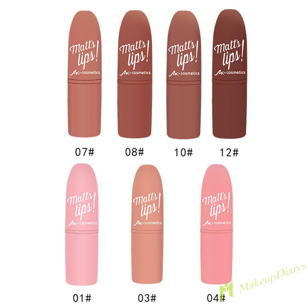 【New Arrival】Matte Lipsticks Waterproof Long Lasting 12 Colors Lips Makeup Lipgloss