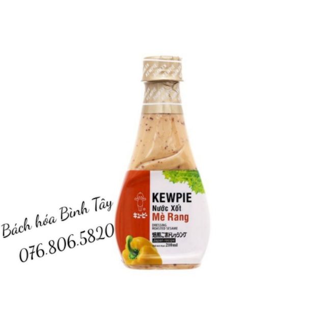 NƯỚC SỐT MÈ RANG KEWPIE Trộn Salad Giảm Cân Keto Das 210ml/1lít